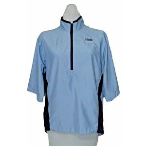 Zero Restriction Womens Small Windbreaker Pullover Golf M2 Blue Tiburon Naples